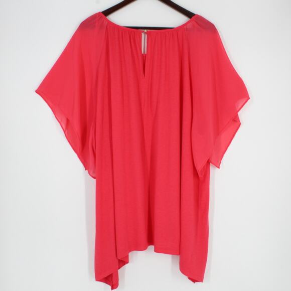 Michael Kors Flowy Top 3x Handkerchief Hem - Picture 7 of 13